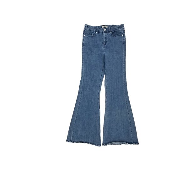 All Worthy Flare Women's size 2 Dark Wash Blue Denim Jeans - Picture 1 of 5